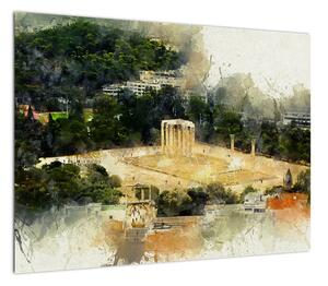 Obraz - Świątynia Zeusa, Ateny, Grecja (70x50 cm)