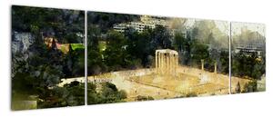 Obraz - Świątynia Zeusa, Ateny, Grecja (170x50 cm)