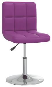 Krzesło stołowe, fioletowe, obite sztuczną skórą