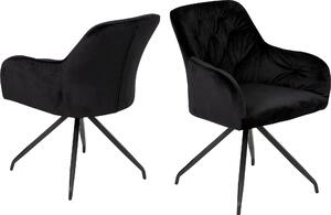 Wygodne krzesła, fotele z pikowaniem na plecach, czarne