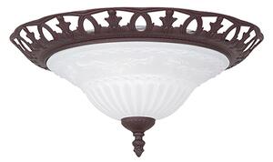 Ciemnobrązowa lampa sufitowa ze szklanym kloszem ø 38 cm Rustica – Trio