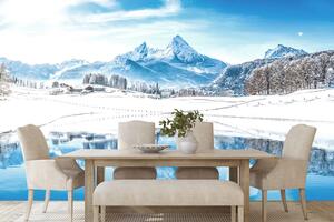 Samoprzylepna fototapeta śnieżny krajobraz w Alpach