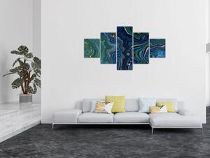 Obraz - Zielono - niebieski marmur (125x70 cm)