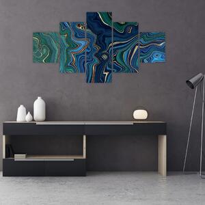 Obraz - Zielono - niebieski marmur (125x70 cm)