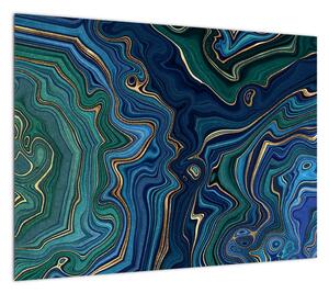 Obraz - Zielono - niebieski marmur (70x50 cm)