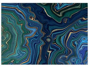 Obraz - Zielono - niebieski marmur (70x50 cm)