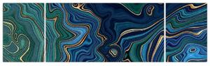 Obraz - Zielono - niebieski marmur (170x50 cm)