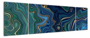 Obraz - Zielono - niebieski marmur (170x50 cm)