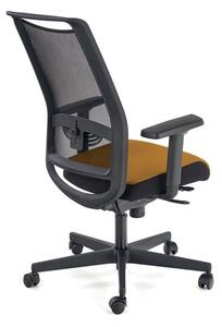 Fotel biurowy GULIETTA czarny/musztardowy