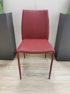 Krzesło DESIGN czerwone ekoskóra - Outlet