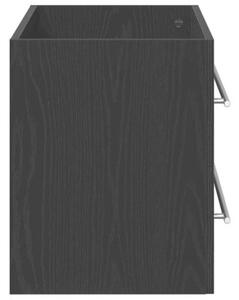 Szafka pod umywalkę, czarny dąb, 100x38,5x48 cm