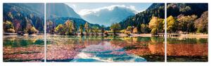 Obraz - Jezioro Jasna, Gozd Martuljek, Alpy Julijskie, Słowenia (170x50 cm)