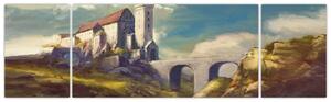 Obraz - Średniowieczny zamek (170x50 cm)