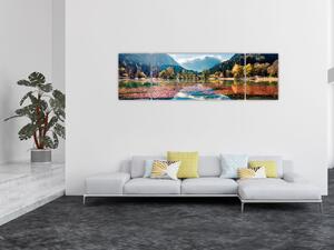 Obraz - Jezioro Jasna, Gozd Martuljek, Alpy Julijskie, Słowenia (170x50 cm)