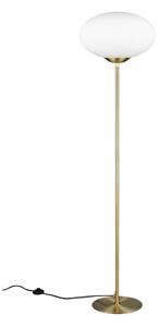 Lampa stojąca w kolorze mosiądzu ze szklanym kloszem (wysokość 150 cm) Fomento – Trio