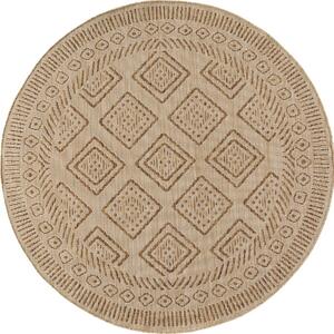 Beżowy okrągły dywan odpowiedni na zewnątrz ø 160 cm Mira 1452 – Ayyildiz Carpets