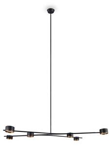 Czarna metalowa lampa wisząca Coda – Trio Select