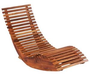 Leżaki bujane, 2 szt., lite drewno akacjowe