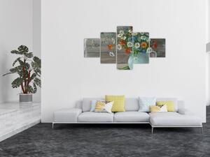 Obraz - Kwiaty polne, obraz olejny (125x70 cm)