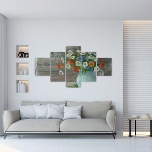 Obraz - Kwiaty polne, obraz olejny (125x70 cm)