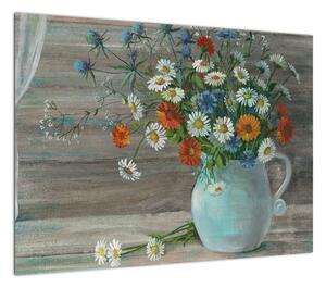 Obraz - Kwiaty polne, obraz olejny (70x50 cm)