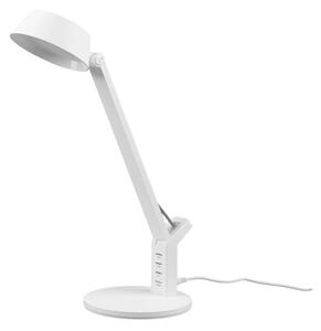 Lampa stołowa LED ze ściemniaczem w matowym białym kolorze (wysokość 40 cm) Ava – Trio