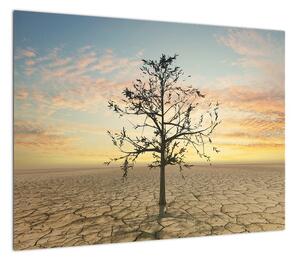 Obraz - Drzewo na pustyni (70x50 cm)