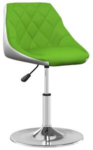 Krzesło stołowe, zielono-białe, obite sztuczną skórą