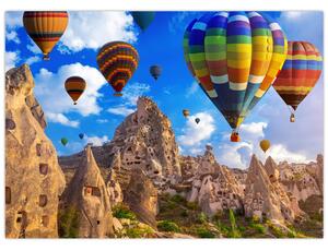 Obraz - Balony na ogrzane powietrze, Kapadocja, Turcja. (70x50 cm)