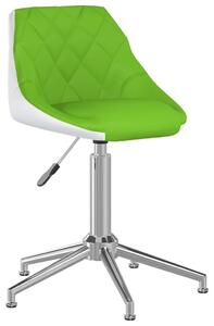 Obrotowe krzesło biurowe, zielono-białe, sztuczna skóra