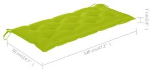 Składana ławka ogrodowa z poduszką, 118 cm, bambusowa