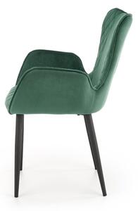 Krzesło K427 VELVET ciemnozielone