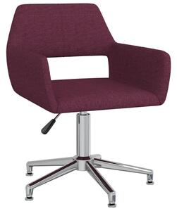 Obrotowe krzesła stołowe, 4 szt., fioletowe, obite tkaniną