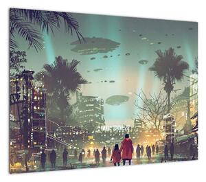 Obraz - miasto w przyszłości (70x50 cm)
