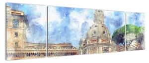 Obraz - Kościół Santa Maria di Loreto, Rzym, Włochy (170x50 cm)