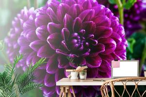 Tapeta piękny fioletowy kwiat