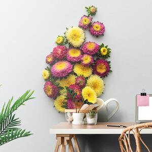Samoprzylepna fototapeta kubek pełen kwiatów