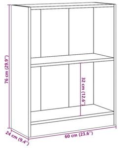 Szafka na książki, biała 60x24x76 cm, materiał drewnopochodny