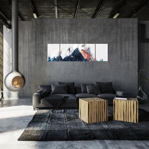 Obraz - Abstrakcyjna góra (170x50 cm)