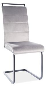 Krzesło tapicerowane H-441 VELVET szare