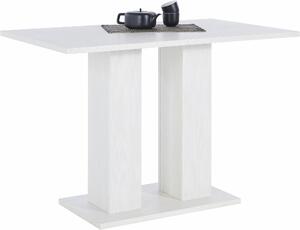 Biały stół do jadalni 110x68 cm na masywnej nodze