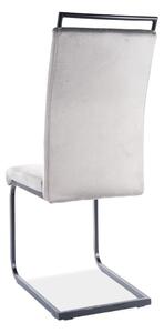 Krzesło tapicerowane H-441 VELVET szare