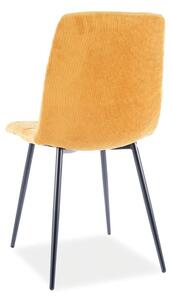 Krzesło tapicerowane MILA SZTRUKS curry
