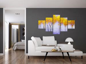 Obraz żółtych drzew (125x70 cm)