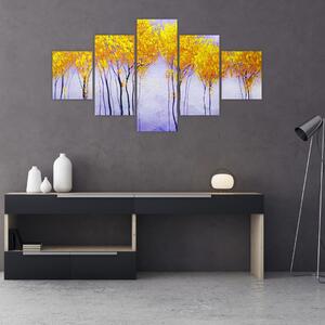 Obraz żółtych drzew (125x70 cm)
