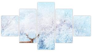Obraz majestatycznego jelenia (125x70 cm)
