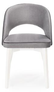 Krzesło MARINO VELVET jasnoszare/białe