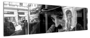 Obraz - Charles Chaplin w Pradze (170x50 cm)