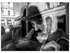 Obraz - Charles Chaplin w Pradze (70x50 cm)