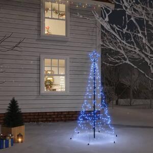 Choinka z kołkiem gruntowym, 200 niebieskich LED, 180 cm